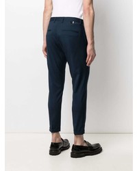 dunkelblaue Wollchinohose von Low Brand