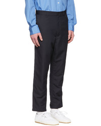 dunkelblaue Wollchinohose von Comme des Garcons Homme