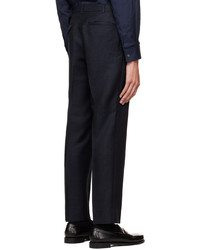 dunkelblaue Wollchinohose von Comme des Garcons Homme Deux