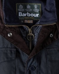 dunkelblaue Wollfeldjacke von Barbour