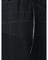 dunkelblaue Wollhose mit Schottenmuster von Stephan Schneider
