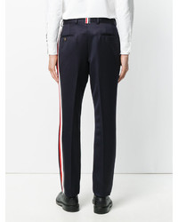 dunkelblaue Wollhose von Thom Browne