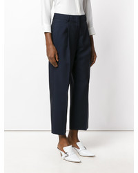 dunkelblaue Wollhose von Jil Sander