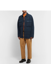 dunkelblaue Wollshirtjacke von Jacquemus