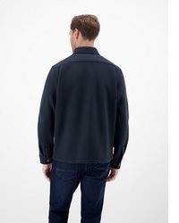 dunkelblaue Wollshirtjacke von LERROS