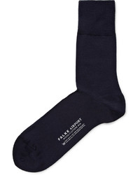 dunkelblaue Wollsocken von Falke