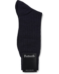 dunkelblaue Wollsocken von Pantherella