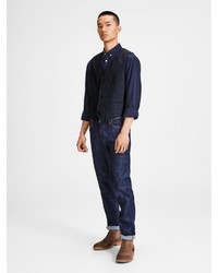 dunkelblaue Wollweste von Jack & Jones