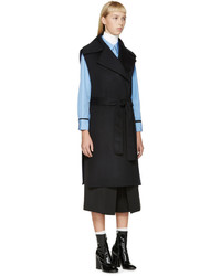 dunkelblaue Wollweste von Jil Sander Navy