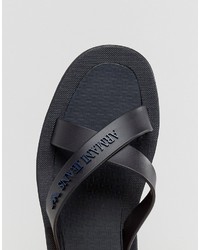 dunkelblaue Zehensandalen von Armani Jeans