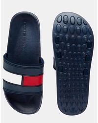 dunkelblaue Zehensandalen von Tommy Hilfiger