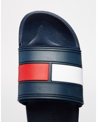 dunkelblaue Zehensandalen von Tommy Hilfiger