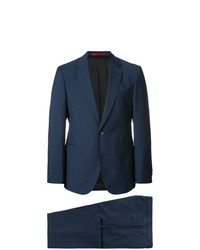 dunkelblauer Anzug mit Hahnentritt-Muster von Hugo Hugo Boss