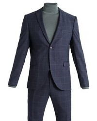 dunkelblauer Anzug mit Karomuster von Selected Homme