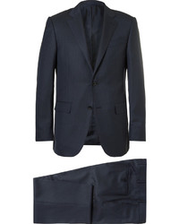 dunkelblauer Anzug mit Vichy-Muster