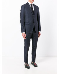 dunkelblauer bedruckter Anzug von Gucci