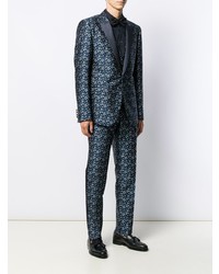 dunkelblauer bedruckter Anzug von Dolce & Gabbana