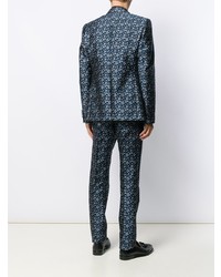 dunkelblauer bedruckter Anzug von Dolce & Gabbana