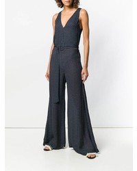 dunkelblauer bedruckter Jumpsuit von Paper London