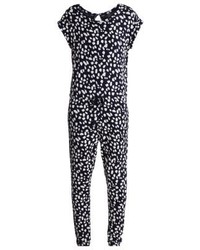 dunkelblauer bedruckter Jumpsuit von Ichi