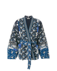 dunkelblauer bedruckter Kimono von Ulla Johnson