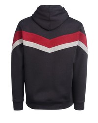 dunkelblauer bedruckter Pullover mit einem Kapuze von Bexleys man