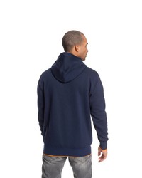 dunkelblauer bedruckter Pullover mit einem Kapuze von DC Shoes