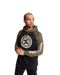 dunkelblauer bedruckter Pullover mit einem Kapuze von DC Shoes