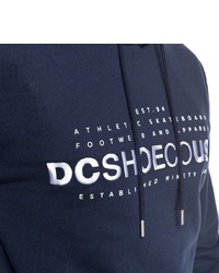 dunkelblauer bedruckter Pullover mit einem Kapuze von DC Shoes