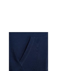 dunkelblauer bedruckter Pullover mit einem Kapuze von Hummel