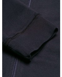 dunkelblauer bedruckter Pullover mit einem Kapuze von DSQUARED2