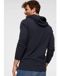 dunkelblauer bedruckter Pullover mit einem Kapuze von Joop Jeans