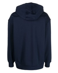 dunkelblauer bedruckter Pullover mit einem Kapuze von Tommy Jeans