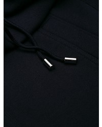 dunkelblauer bedruckter Pullover mit einem Kapuze von Versace Collection