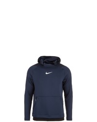 dunkelblauer bedruckter Pullover mit einem Kapuze von Nike