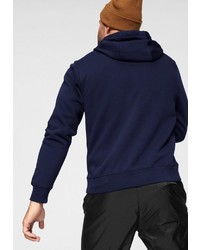 dunkelblauer bedruckter Pullover mit einem Kapuze von Nike Sportswear