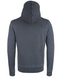 dunkelblauer bedruckter Pullover mit einem Kapuze von Petrol Industries