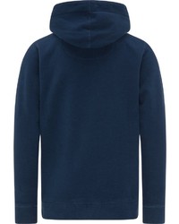 dunkelblauer bedruckter Pullover mit einem Kapuze von Petrol Industries