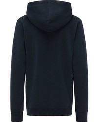 dunkelblauer bedruckter Pullover mit einem Kapuze von Petrol Industries