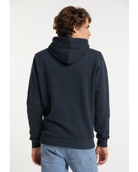 dunkelblauer bedruckter Pullover mit einem Kapuze von Petrol Industries