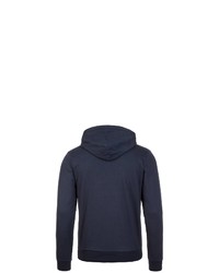 dunkelblauer bedruckter Pullover mit einem Kapuze von Sergio Tacchini