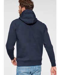 dunkelblauer bedruckter Pullover mit einem Kapuze von Tommy Jeans