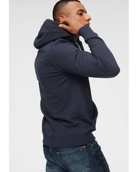 dunkelblauer bedruckter Pullover mit einem Kapuze von Tommy Jeans