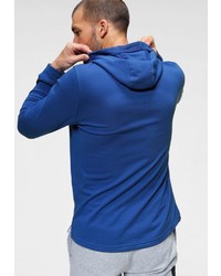 dunkelblauer bedruckter Pullover mit einem Kapuze von Under Armour