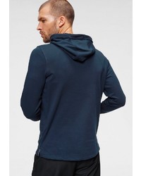 dunkelblauer bedruckter Pullover mit einem Kapuze von Under Armour