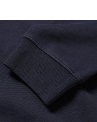 dunkelblauer bedruckter Pullover mit einem Rundhalsausschnitt von McQ