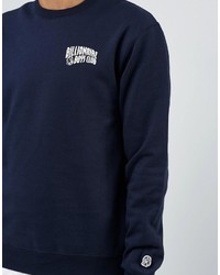 dunkelblauer bedruckter Pullover mit einem Rundhalsausschnitt von Billionaire Boys Club