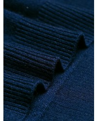 dunkelblauer bedruckter Pullover mit einem Rundhalsausschnitt von Fendi