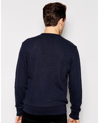 dunkelblauer bedruckter Pullover mit einem Rundhalsausschnitt von Ben Sherman