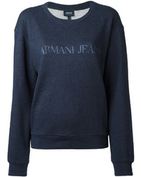 dunkelblauer bedruckter Pullover von Armani Jeans